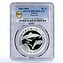 Poland 20 zlotych Porpoise World Animals series PR70 PCGS silver coin 2004