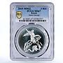 Russia 3 rubles Saint George Victorius Dragon MS67 PCGS silver coin 2015