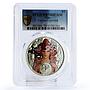 Niue 1 dollar Alphonse Mucha Zodiac series Cancer PR70 PCGS silver coin 2011