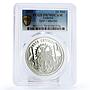 Andorra 10 dinars Holy Helpers St. Catherine PR70 PCGS silver coin 2010