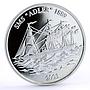 Samoa 10 dollars SMS Adler Ship Clipper Steamer proof silver coin 2003