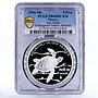 Mexico 5 pesos Sea Turtle Endangered Native Animals PR69 PCGS silver coin 1994