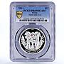 Palau 2 dollars Biblical Stories Adam and Eve PR69 PCGS silver coin 2011