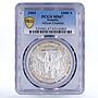 Somalia 1000 shillings African Wildlife Elephant MS67 PCGS silver coin 2004