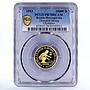 Bosnia and Herzegovina 10000 dinar Olympics Downhill Skiing PR70 PCGS gold 1993