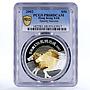 Hong Kong 50 dollars Five Blessings Series Horses PR68 PCGS silver coin 2002