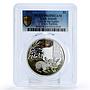 Cook Island 2 $ Year of Rabbit Chinese Lunar White Rabbits PR69 PCGS silver 2011