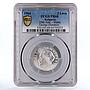 Bulgaria 2 leva Revolutionary Georgi Dimitrov Matte PR68 PCGS silver coin 1964