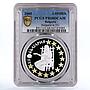 Bulgaria 1,95583 leva European Union Symbol Woman PR68 PCGS silver coin 2005