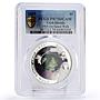 Cook Islands 1 dollar The First Moon Walk Astronaut PR70 PCGS silver coin 2009