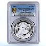 Bulgaria 10 leva Higher Education University Building PR69 PCGS silver coin 2001