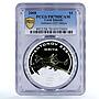 Cook Islands 1 $ Antonov Ukraine Planes AN-225 Mriya PR70 PCGS gilded coin 2008