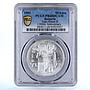 Bulgaria 50 leva Tsar Ivan Assen II Church Architecture PR68 PCGS Ag coin 1981
