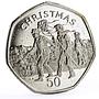 Isle of Man 50 pence Holidays Saints Christmas The Wren Hunt CuNi coin 1994