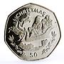 Gibraltar 50 pence Holidays Saints Christmas Santa Claus CuNi coin 1997