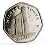 Isle of Man 50 pence Milners Tower View Architecture CuNi coin 2004