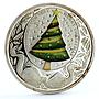 Tuvalu 1 dollar Merry Christmas Happy New Year Christmas Tree silver coin 2008