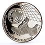 Bulgaria 25 leva Football World Cup in Italy proof silver coin 1990