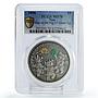 Niue 1 dollar Lunar Calendar Year of the Pig Matte MS70 PCGS silver coin 2006