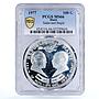 Haiti 100 Gourdes Sadat and Begin Peace Talks MS66 PCGS silver coin 1977