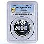 Bulgaria 10 leva The Beginning of the New Millennium PR64 PCGS silver coin 2000