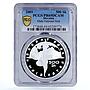 Slovakia 500 korun Nature Landscapes Mala Forest Park PR69 PCGS silver coin 2001