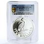 British Virgin Islands 5 dollars Big Blue Heron Bird PR66 PCGS silver coin 1980