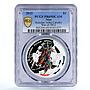 Niue 1 dollar 1812 Victory Russian Cavalry PR69 PCGS colored silver coin 2012