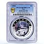 Niue 2 dollars Old Soviet Cars Moskvich 400 PR70 PCGS colored silver coin 2010