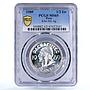 Peru 1/2 inti Indian Pachacutec Yupanki MS65 PCGS silver coin 1989