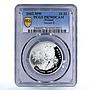 Poland 10 zlotych Polish State King August the Second PR70 PCGS silver coin 2002