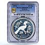 Malaysia 25 ringgit Conservation Hornbill Bird Fauna PR66 PCGS silver coin 1976