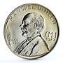 Malta 1 lira Famous People Philosopher Socialist Manwel Dimech silver coin 1972