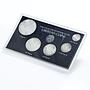 Mexico set of 5 coins Libertad Angel of Independence Freedom silver coins 1993