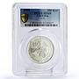 Czech Republic 200 korun The United Nations Assembly MS69 PCGS silver coin 1995