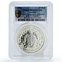 Somalia 25 shillings FAO Conference Turtle PR66 PCGS silver piedfort coin 1984