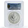 Uganda 200 shillings Disabled Persons Year PR67 PCGS silver piedfort coin 1981