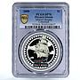 Pitcairn Islands 2 dollars HMAV Bounty Ship SP70 PCGS colored silver coin 2008