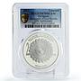 Paraguay 1 guarani Encounter of Two Worlds Sunflower PR70 PCGS silver coin 2012