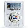 Korea 30000 won 60th Anniversary of Independence Flag PR70 PCGS silver coin 2008