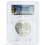 Switzerland 20 francs Bernina Railways Trains Locomotives MS69 PCGS Ag coin 2010