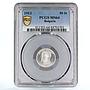 Bulgaria 50 stotinki Ferdinand I Coinage Coat of Arms MS64 PCGS silver coin 1913