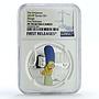 Tuvalu 1 dollar Cartoons Simpsons Marge PF70 NGC First Release silver coin 2019