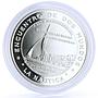 Nicaragua 10 cordobas Ibero America Islets Sailing Ship Boat silver coin 2002