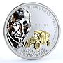 Cook Islands 10 dollars Henry Ford and The Tin Lizzy Car gilded silver coin 2008