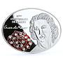 Fiji 10 dollars Monaco Princess Grace Kelly Red Rose Flower silver coin 2012