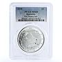Dominica 2 dollars Nature Isle Woman Plane Aviation MS69 PCGS silver coin 2018