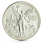 Mexico 1 onza Libertad Angel of Independence silver coin 1990