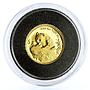 China 5 yuan Endangered Wildlife Panda Bear Animals Fauna proof gold coin 1999