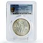 Mexico 1 onza Libertad Angel of Independence DDO MS67 PCGS silver coin 1987